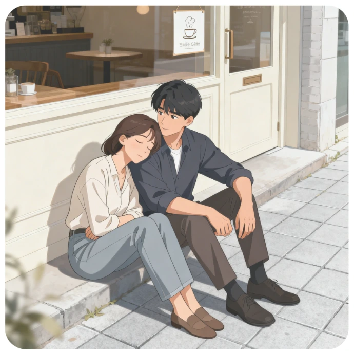 Kdrama inspired couple scene