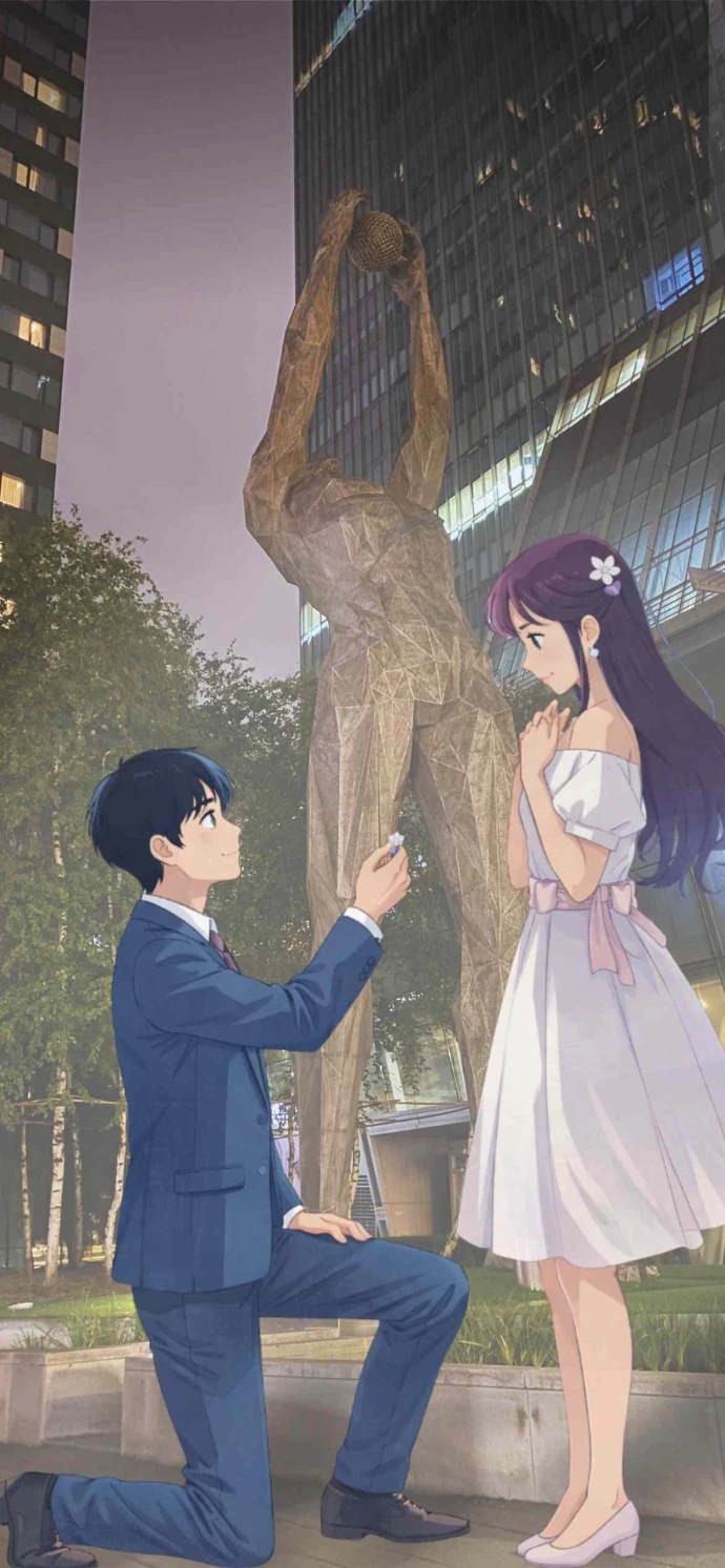 Kdrama proposal scene couple in Seoul romantic moment The Proposal story lock screen