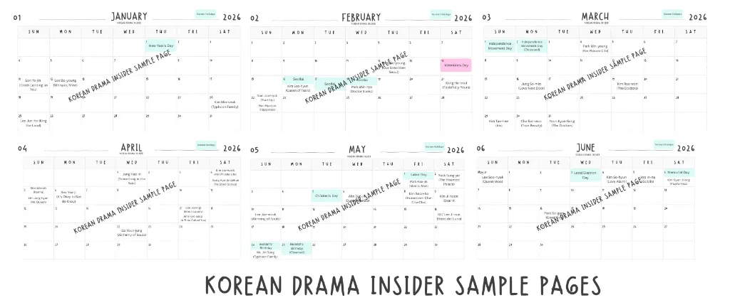 K-drama Calendar - Sample Images.webp