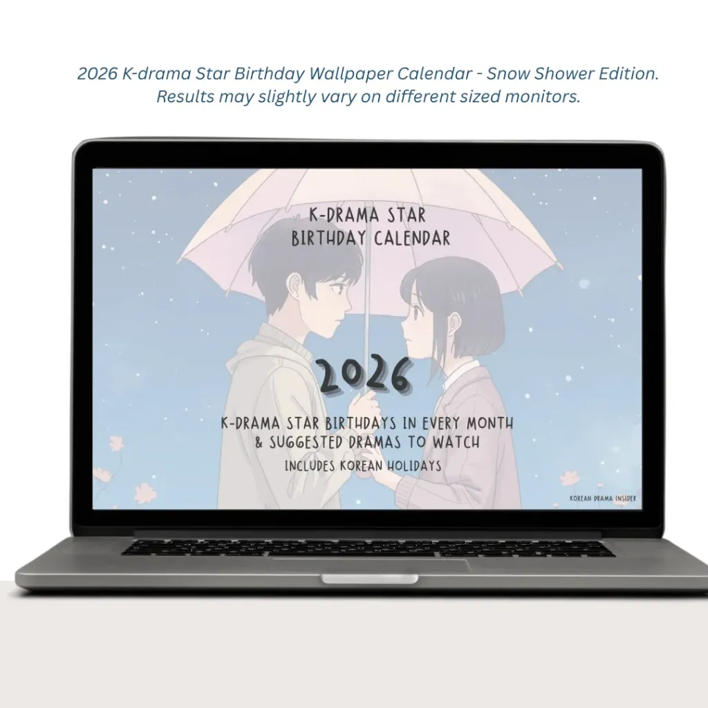 2026 K-Drama Star Birthday Calendar & Lock Screen Set – Snow Shower Edition