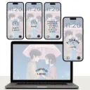 2026 K-Drama Star Birthday Calendar & Lock Screen Set – Snow Shower Edition