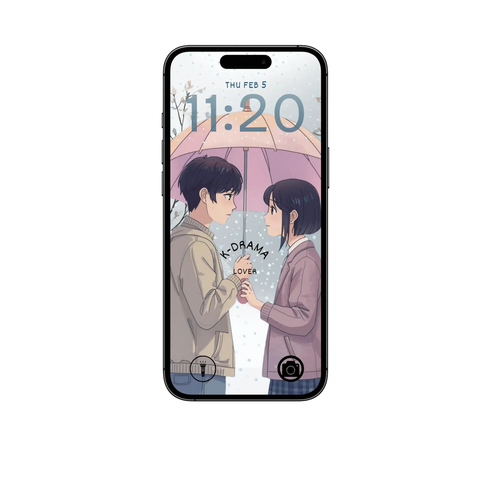 K-Drama Couples – Snow Shower Romantic Lock Screen