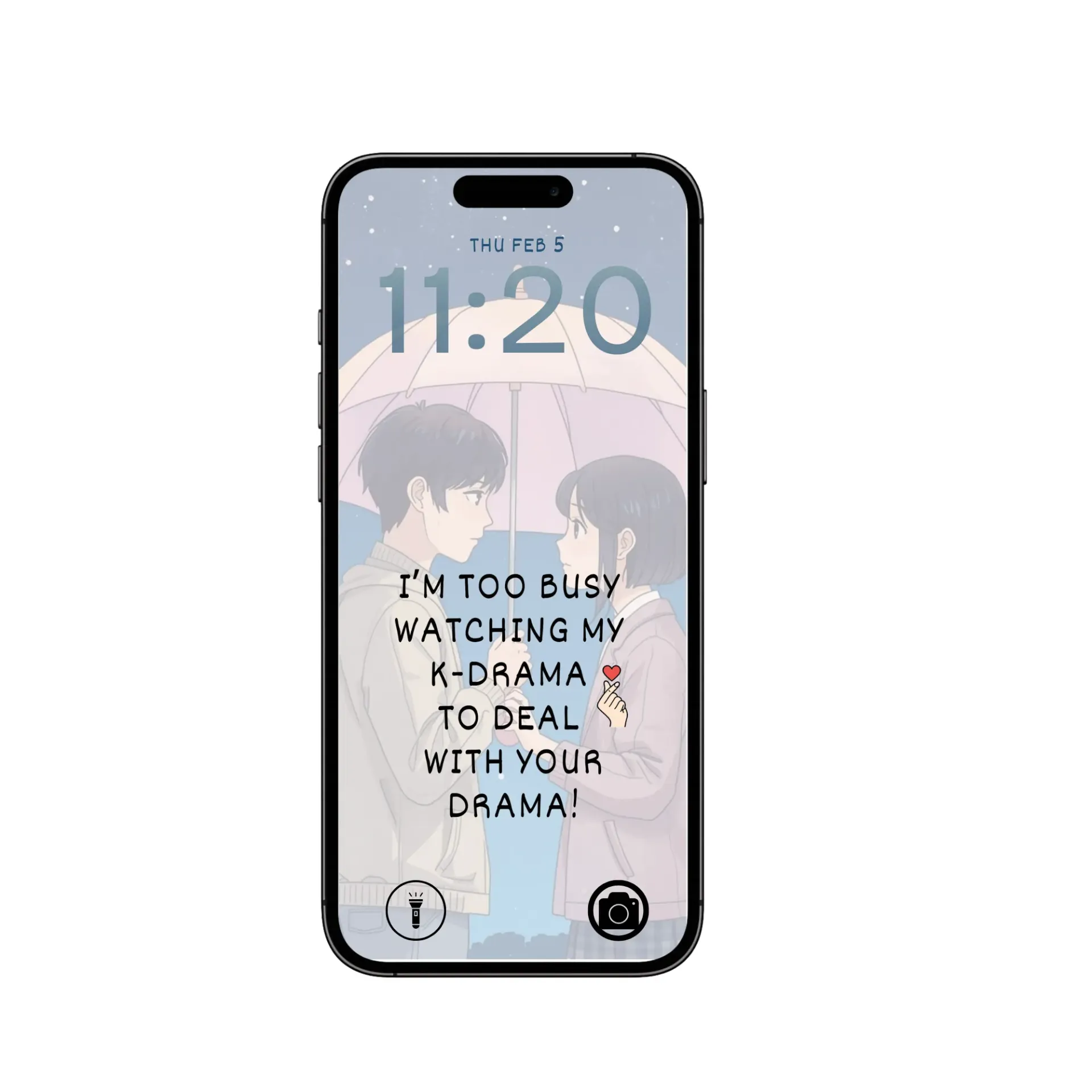 Snow Shower Couple - Too Busy Watching My K-drama